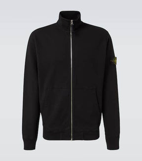 Compass cotton zip-up sweatshirt