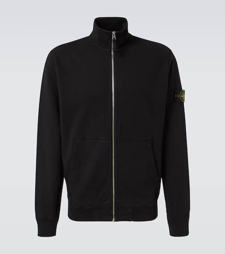 Compass cotton zip-up sweatshirt