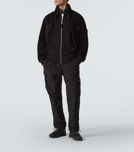 Compass cotton zip-up sweatshirt