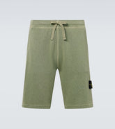 Compass cotton fleece shorts