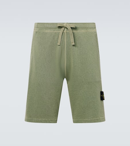 Compass cotton fleece shorts