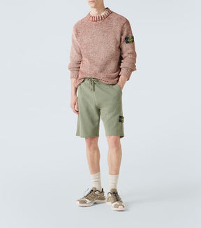 Compass cotton fleece shorts