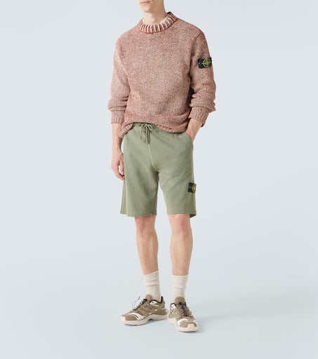 Compass cotton fleece shorts