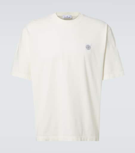Compass cotton-blend jersey T-shirt