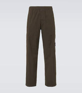 Cotton-blend straight pants