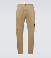Logo cotton satin cargo pants