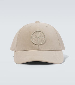 Compass embroidered corduroy baseball cap