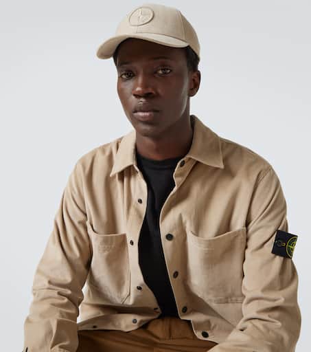 Compass embroidered corduroy baseball cap