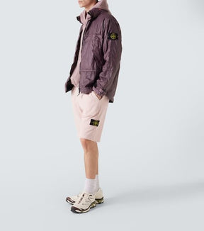 Logo cotton fleece shorts