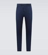 Linen slim pants