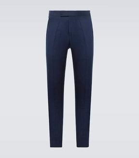 Linen slim pants