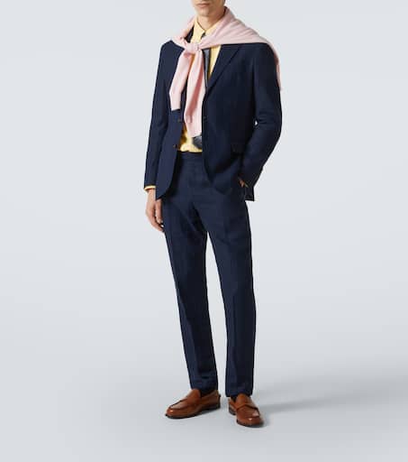 Linen slim pants