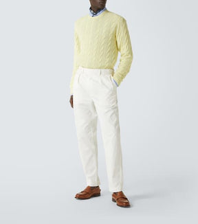 Cable-knit cashmere sweater