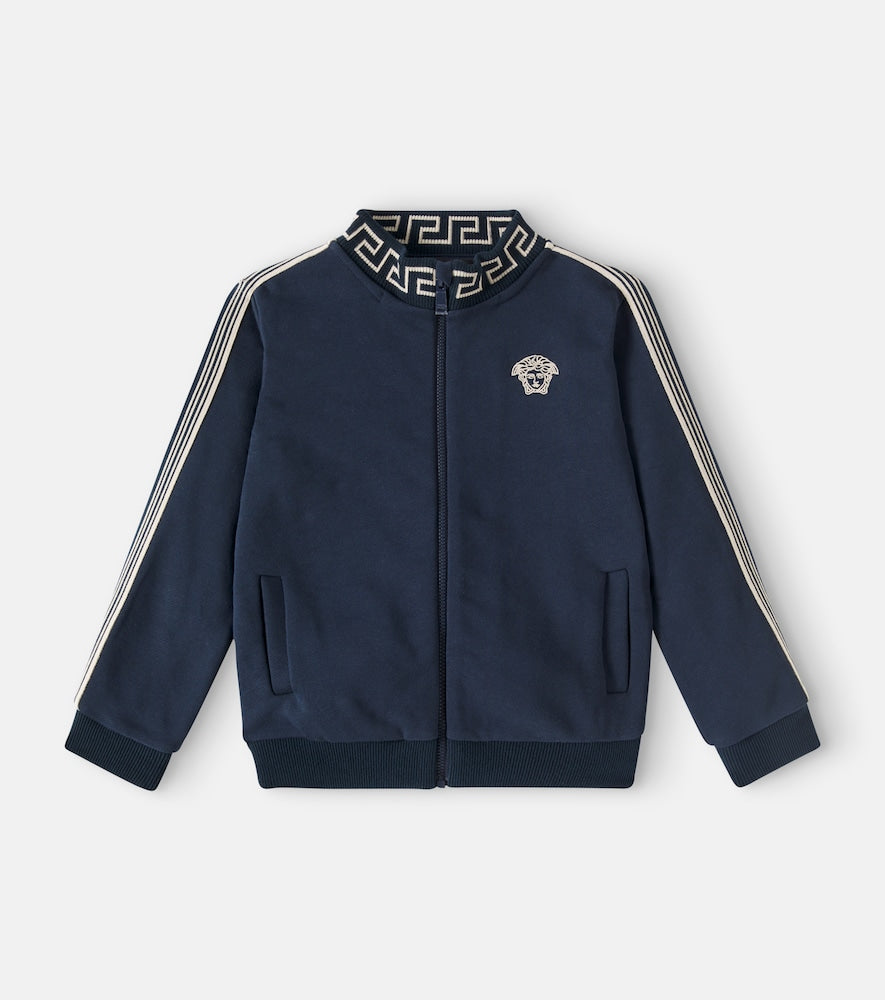 Medusa embroidered cotton sweatshirt