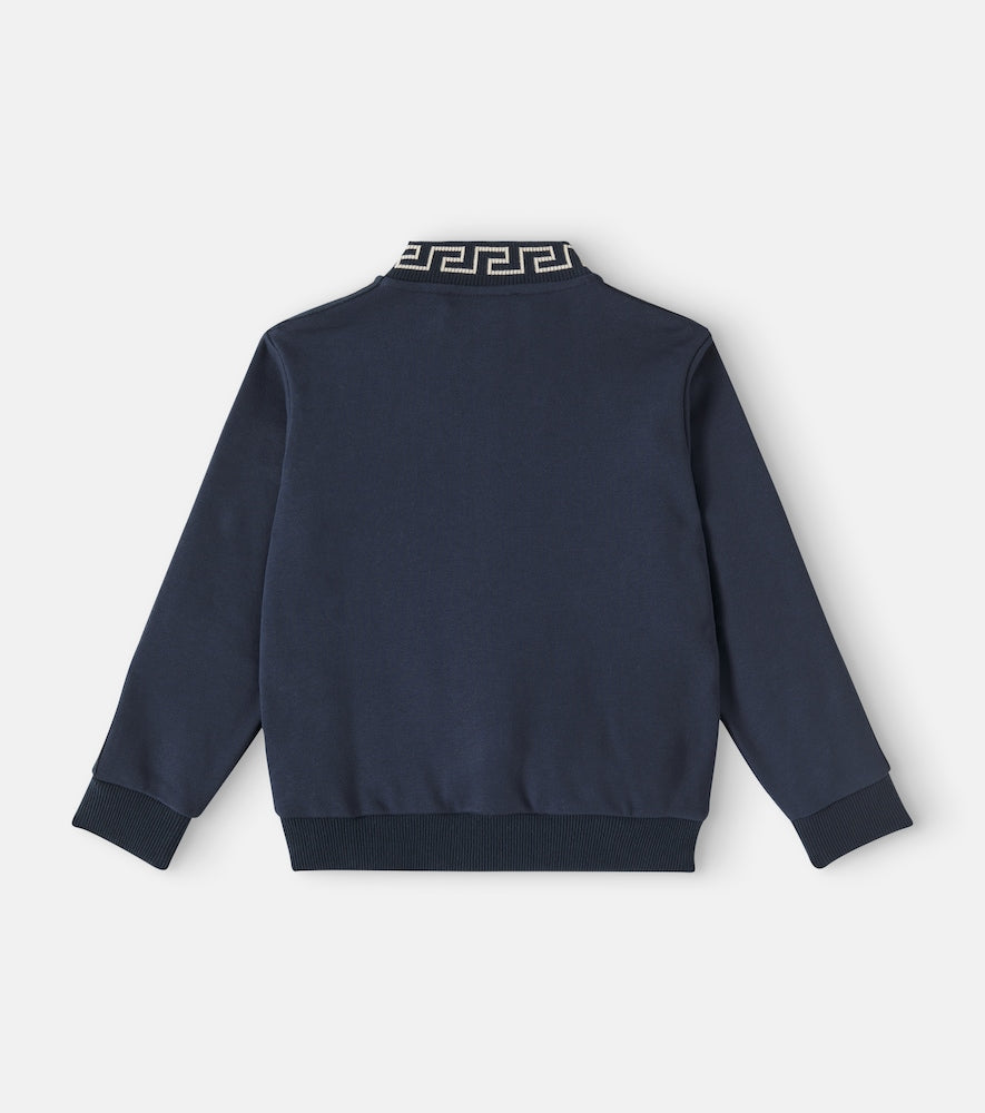 Medusa embroidered cotton sweatshirt