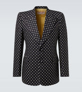 Polka-dot silk blazer