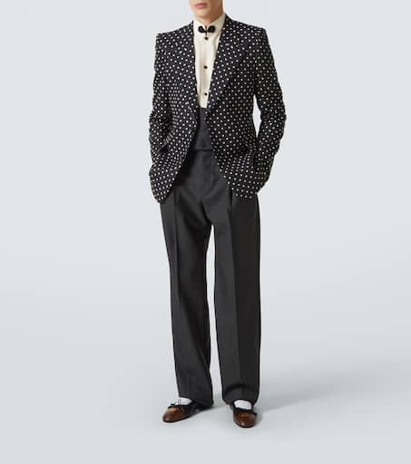 Wool gabardine vest