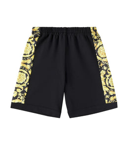 Barocco twill-trimmed jersey shorts