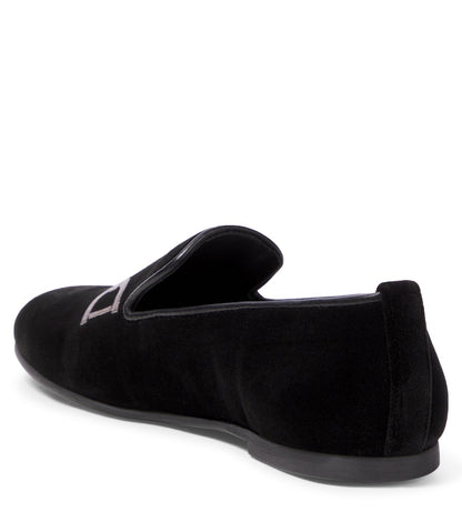 Medusa '95 embroidered velvet loafers