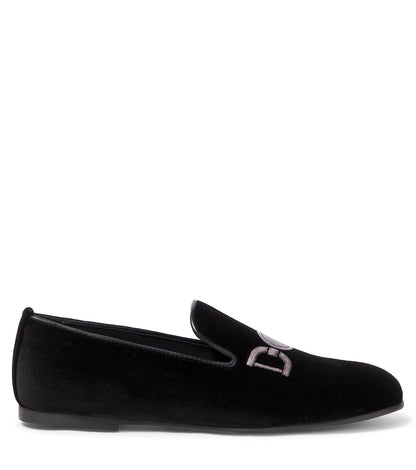 Medusa '95 embroidered velvet loafers