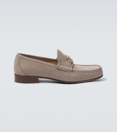 VLogo leather loafers