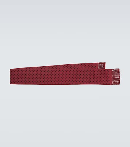 Polka-dot silk scarf