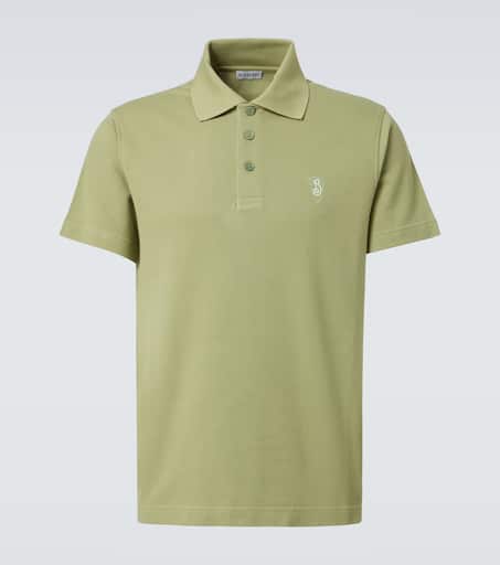 Embroidered cotton polo shirt