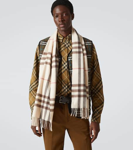 Burberry Check cashmere scarf