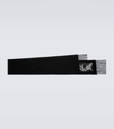 Logo patch-appliqué cashmere scarf