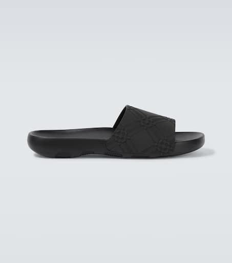 Burberry Check embossed slides