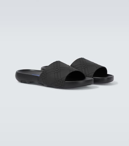 Burberry Check embossed slides