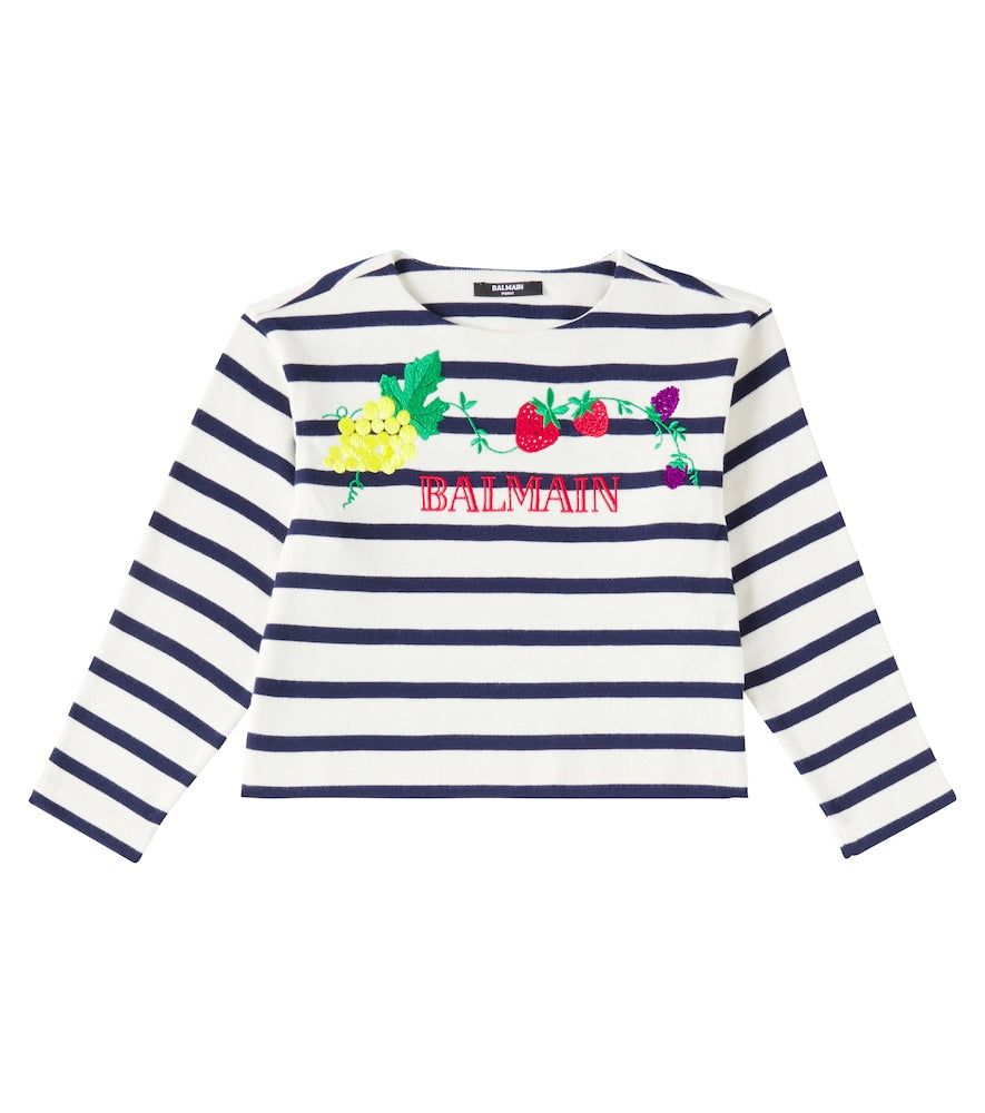 Striped cotton jersey T-shirt