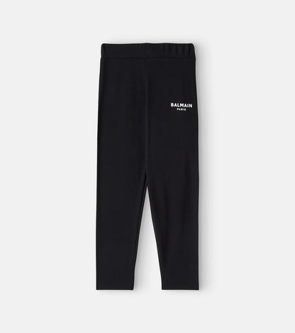 Logo cotton-blend jersey leggings