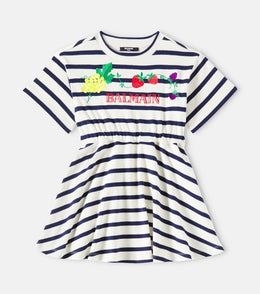 Striped cotton jersey dress