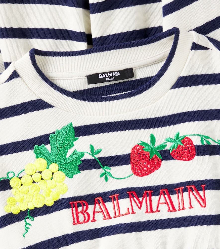 Striped cotton jersey dress