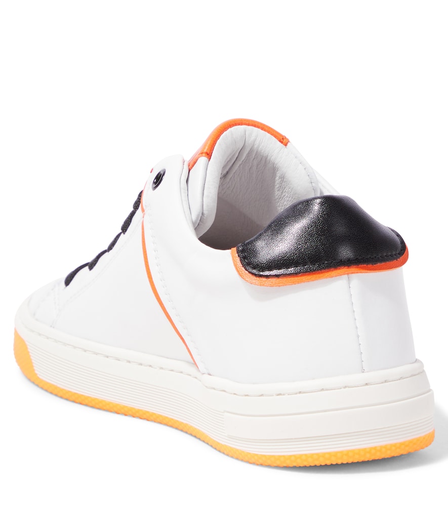 Logo leather sneakers