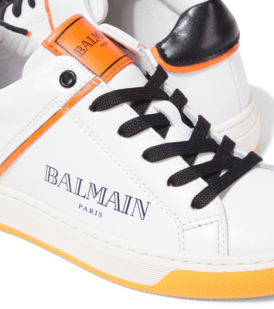 Logo leather sneakers