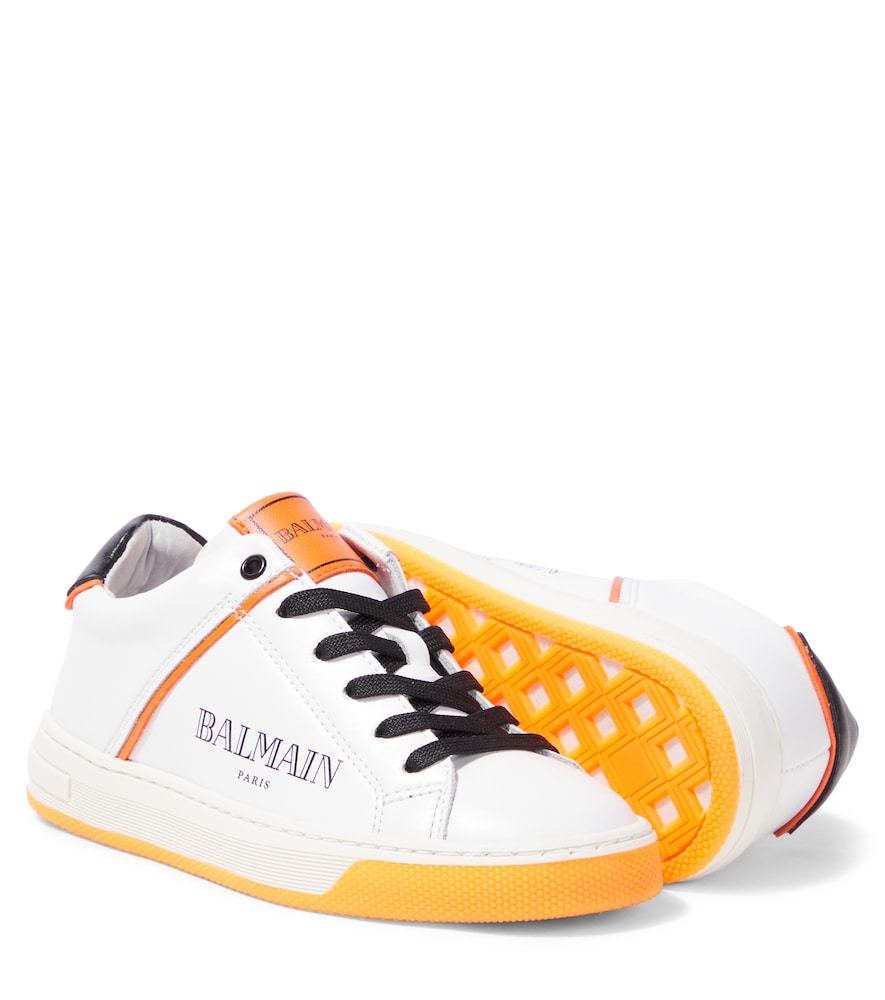 Logo leather sneakers