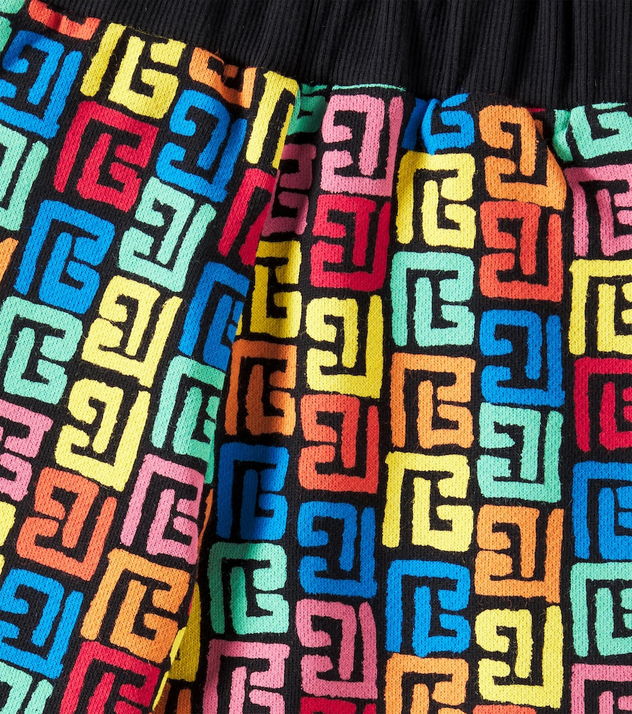 Monogram cotton jersey shorts