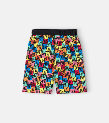 Monogram cotton jersey shorts
