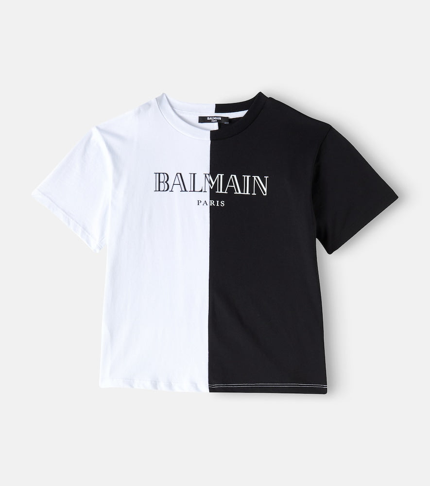 Colorblocked cotton jersey T-shirt