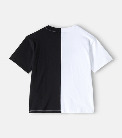 Colorblocked cotton jersey T-shirt