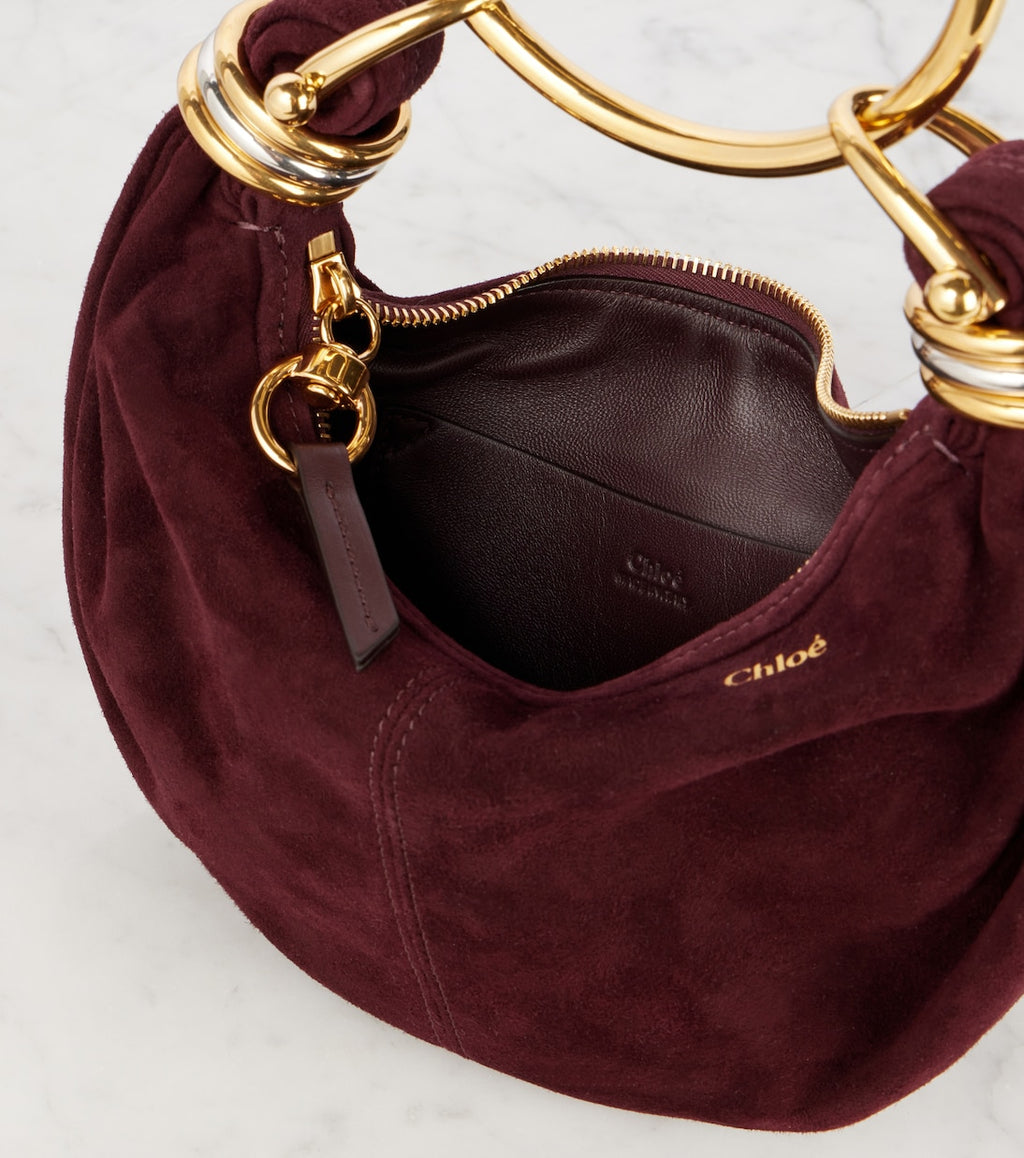 Bracelet Mini suede shoulder bag