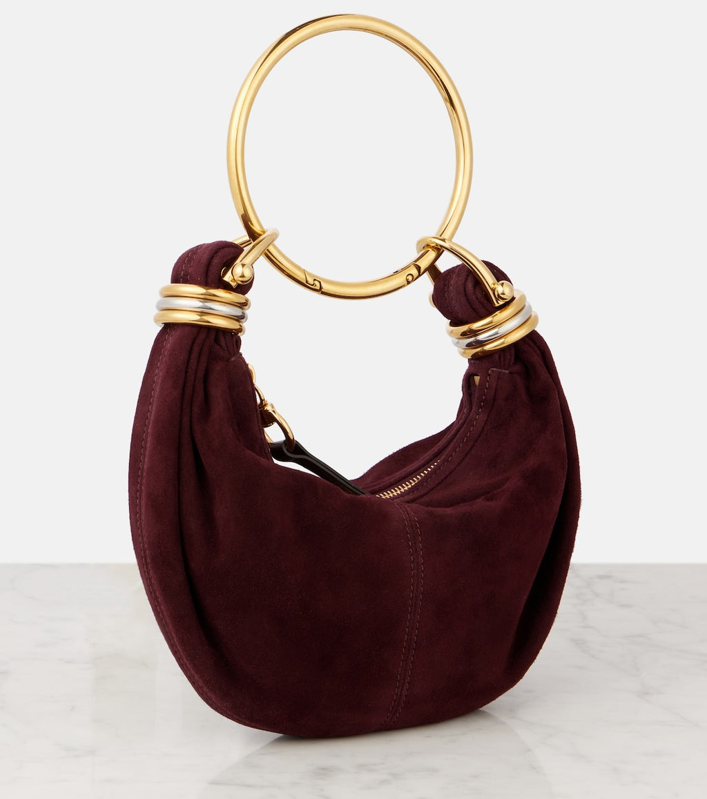 Bracelet Mini suede shoulder bag