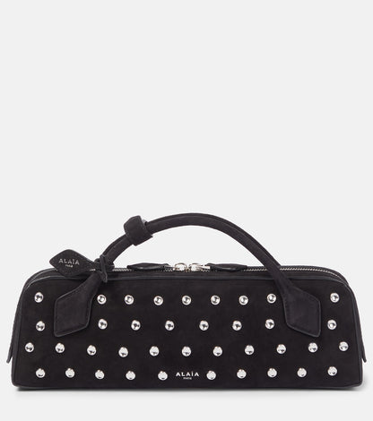 Le Teckel studded leather clutch