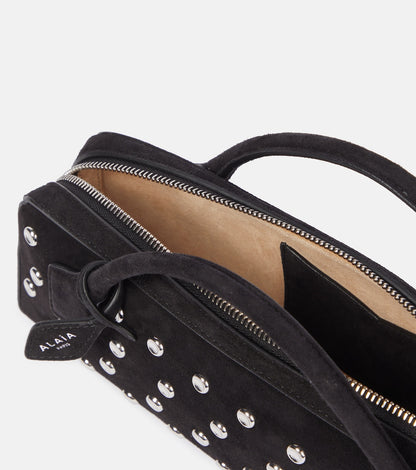 Le Teckel studded leather clutch