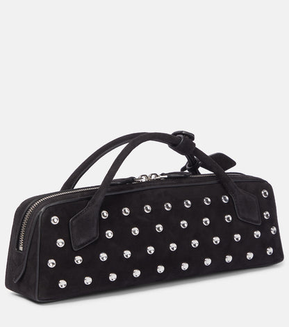 Le Teckel studded leather clutch