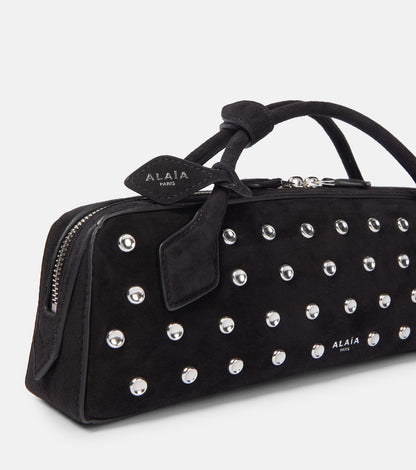 Le Teckel studded leather clutch