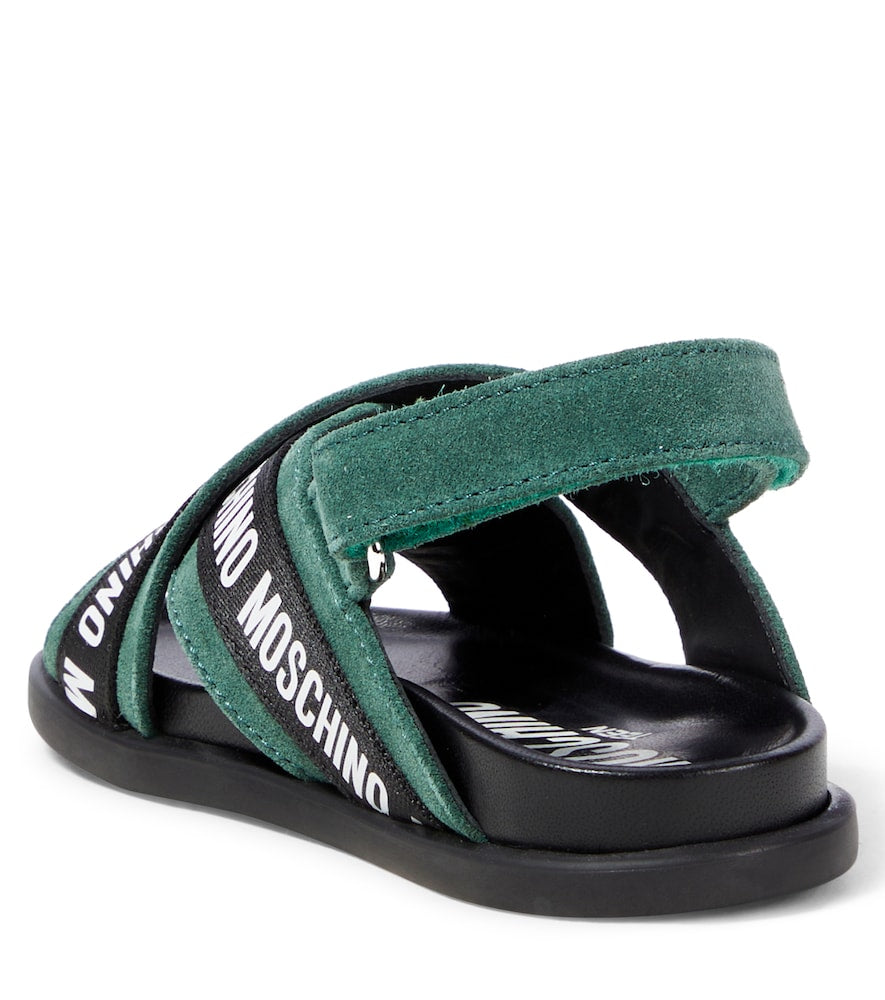Logo leather sandals