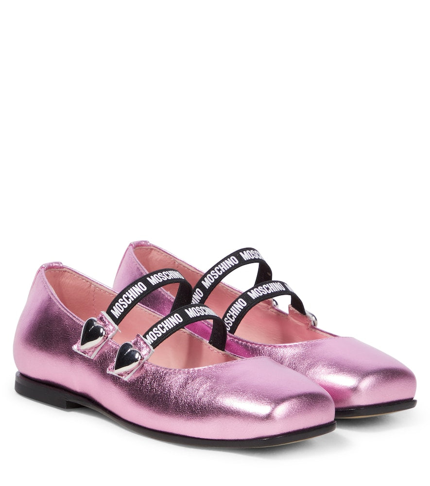 Leather ballet flats